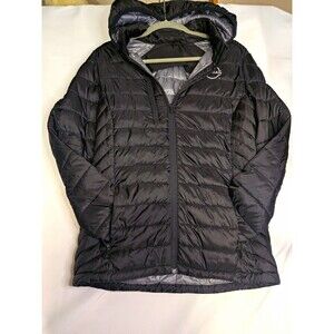 Nissan Men's Black Quilted Hooded Full Zip Puffer Jacket Size M